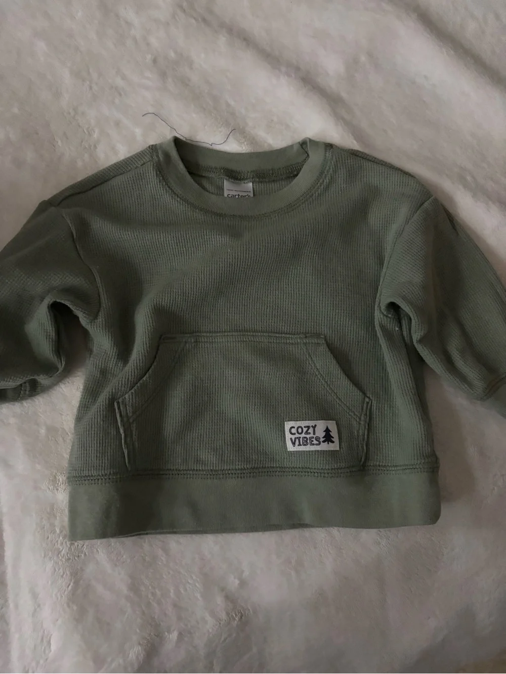 Carter's Sage Green Cozy Vibes Pullover Hoodie